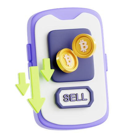 Vendiendo bitcoins  3D Icon