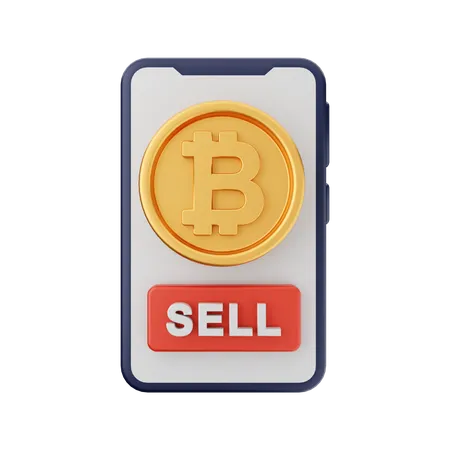 Venta de bitcoins en línea  3D Icon