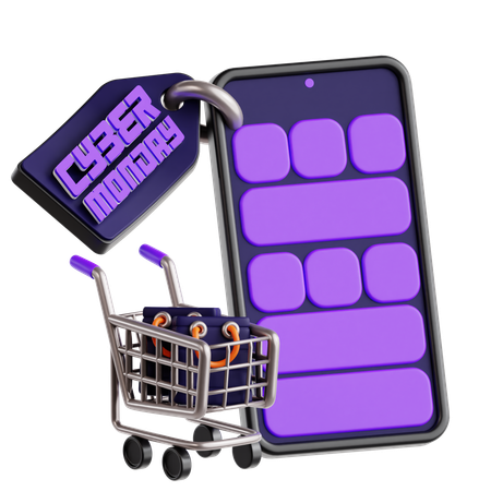 Venta de compras en línea  3D Icon