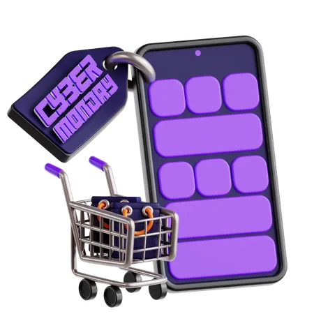 Venta de compras en línea  3D Icon