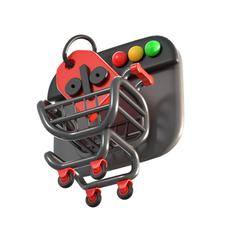 Venta de compras en línea  3D Icon