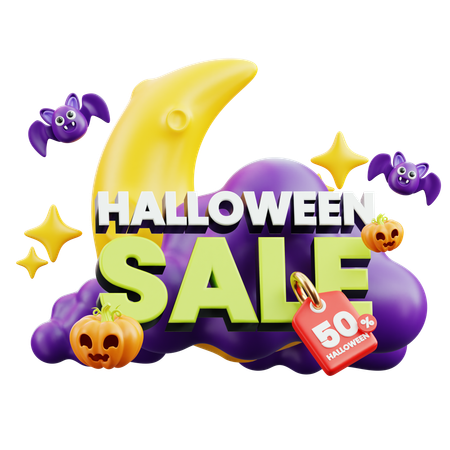 Venta de Halloween  3D Icon