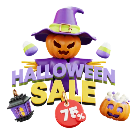 Venta de Halloween  3D Icon