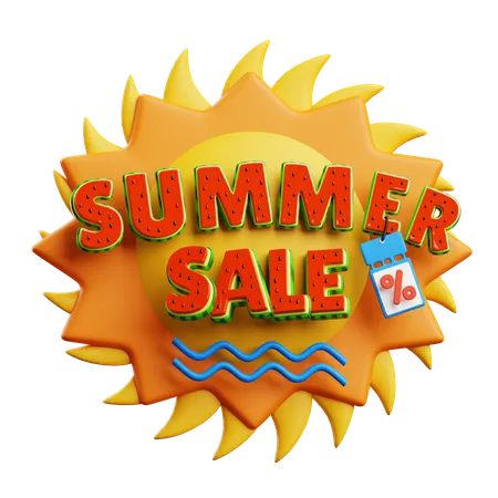 Venta de verano  3D Icon