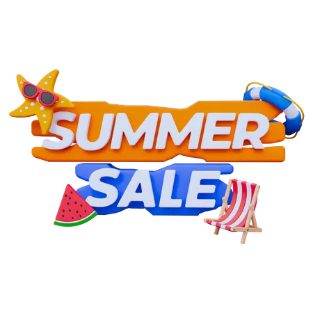 Venta de verano  3D Icon