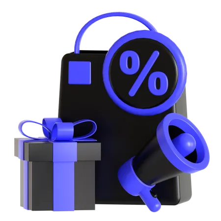 Oferta de viernes negro  3D Icon