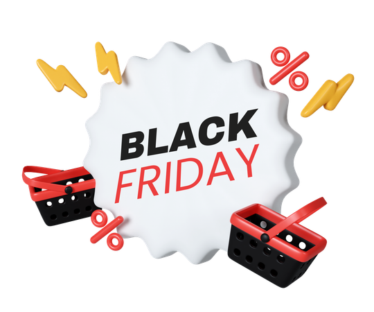 Oferta de viernes negro  3D Icon