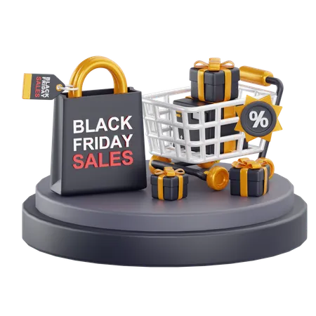 Oferta de viernes negro  3D Icon