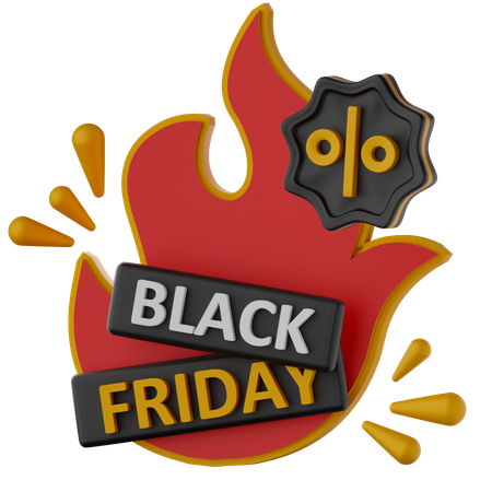 Oferta de viernes negro  3D Icon