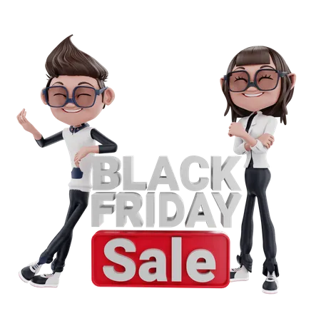 Oferta de viernes negro  3D Illustration