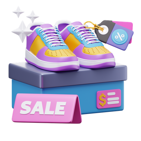 Venta de zapatos  3D Icon