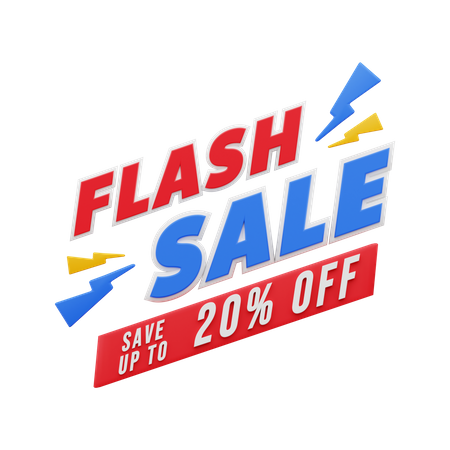 Venta flash del 20 por ciento  3D Icon