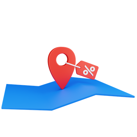 Puntero del mapa de ubicación de venta  3D Icon