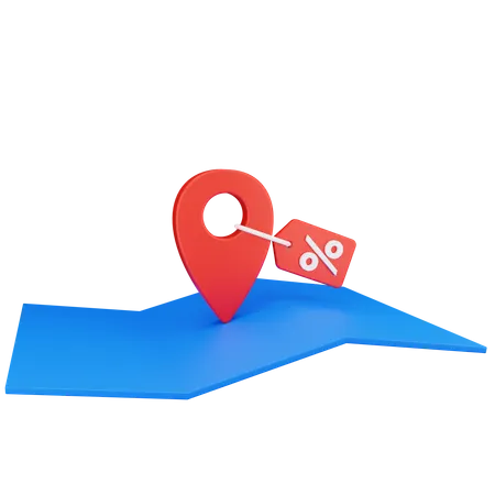 Puntero del mapa de ubicación de venta  3D Icon