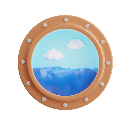 Ventana de barco  3D Icon