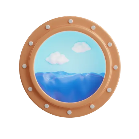 Ventana de barco  3D Icon