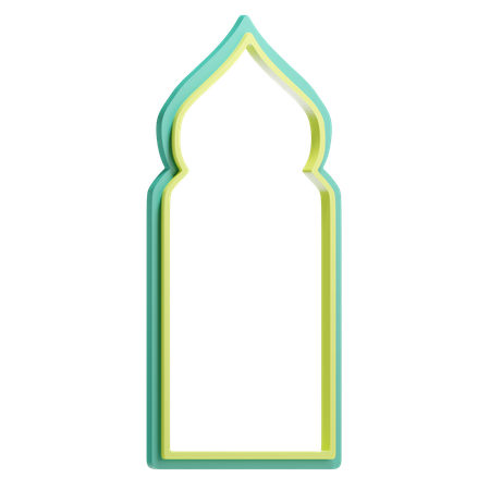 Ventana de la mezquita  3D Icon