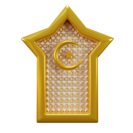 Ventana de la mezquita  3D Icon