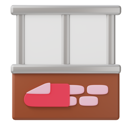 Ventanilla de venta de billetes de tren  3D Icon