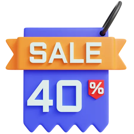 Vente 40 pour cent  3D Icon