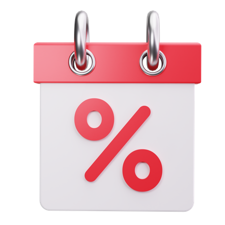 Vente de calendrier  3D Icon
