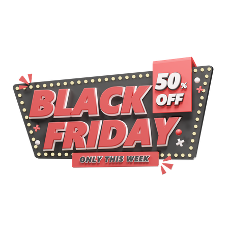 Vente du vendredi noir  3D Icon