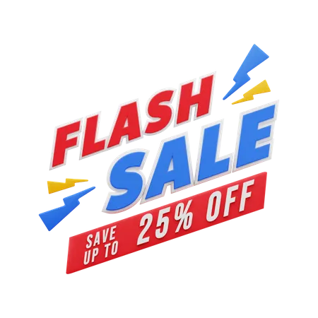 25 pour cent de vente flash  3D Sticker