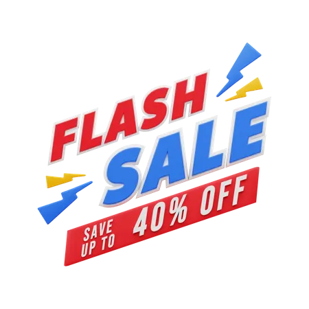 40 pour cent de vente flash  3D Sticker