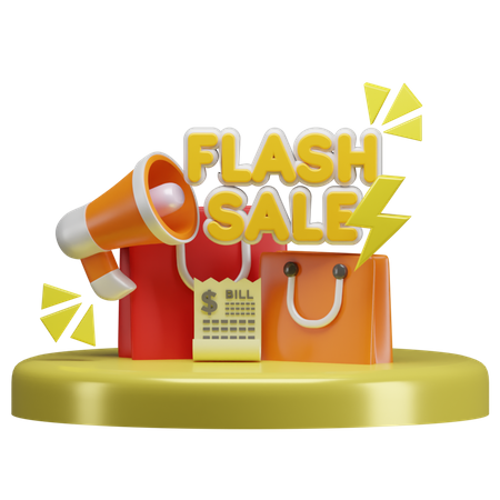 Vente flash  3D Illustration