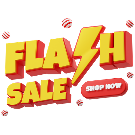 Vente flash achetez maintenant  3D Icon