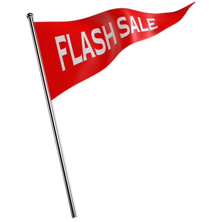 Drapeau de vente flash  3D Illustration