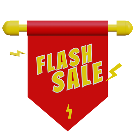 Drapeau de vente flash  3D Illustration