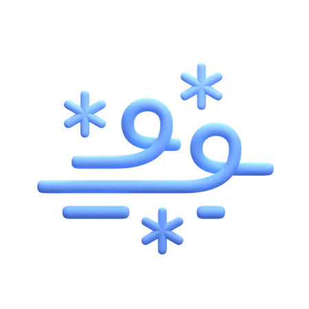 Neige venteuse  3D Icon