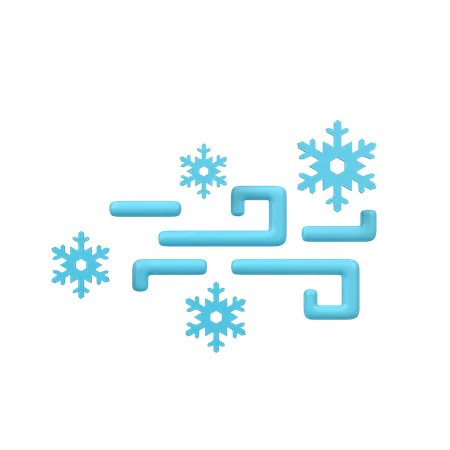 Neige venteuse  3D Icon