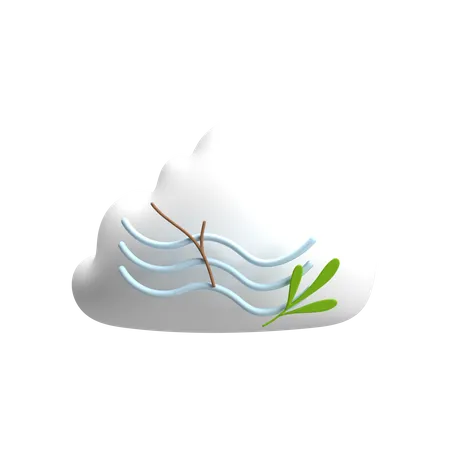 Venteux nuageux  3D Illustration