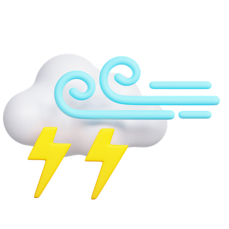 Orage venteux  3D Icon