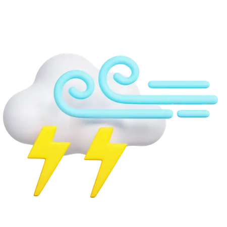 Orage venteux  3D Icon