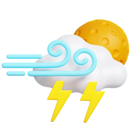 Orage venteux  3D Icon