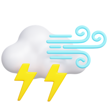 Orage venteux  3D Icon