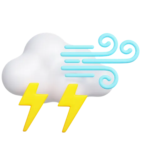 Orage venteux  3D Icon