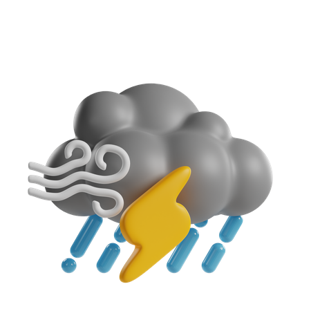 Orage venteux  3D Icon