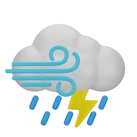 Orage venteux  3D Icon