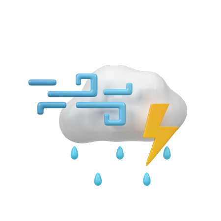 Orage venteux  3D Icon