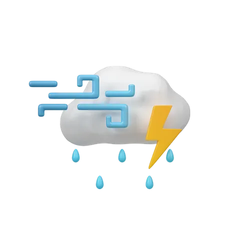 Orage venteux  3D Icon