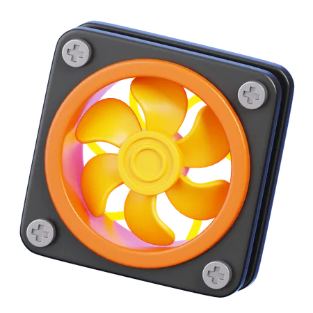 Ventilador de computadora  3D Icon