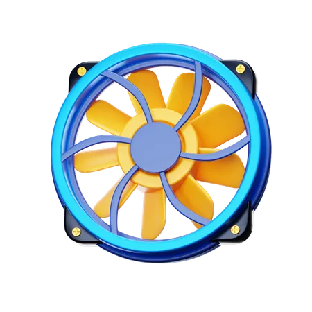 Ventilador de computadora  3D Icon