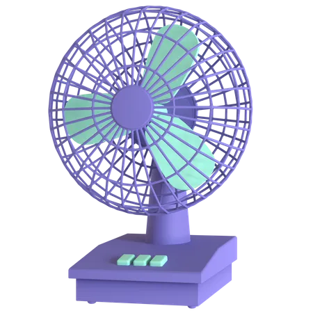 Ventilador De Escritorio Retro 3 D Aislado Sobre Fondo Transparente 3D Illustration