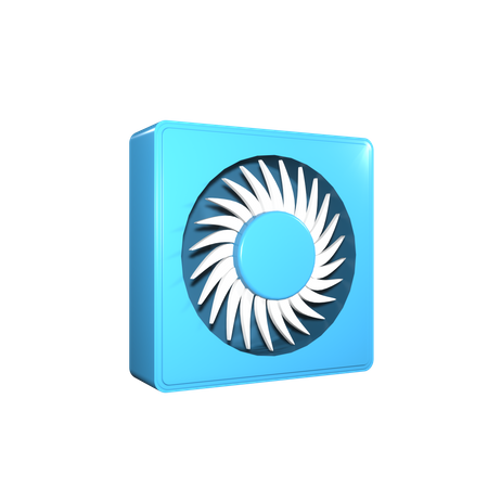 Ventilador de ventilação industrial  3D Icon