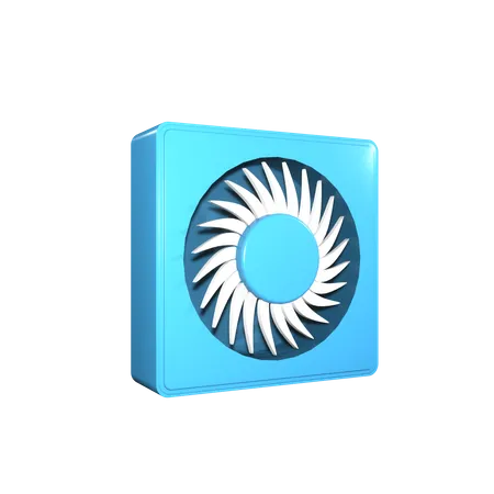 Ventilador de ventilação industrial  3D Icon