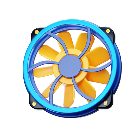 Ventilateur d'ordinateur  3D Icon